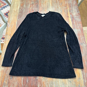 J.Jill Black Crew Neck Sweater L